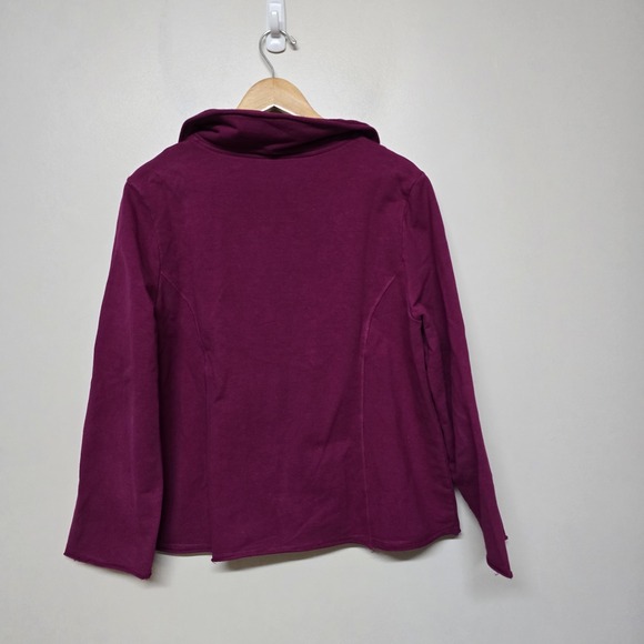 Neon Buddha Jacket Wooden Button Artisan Sz XL Artsy Lagenlook Craftcore Magenta - Picture 5 of 7